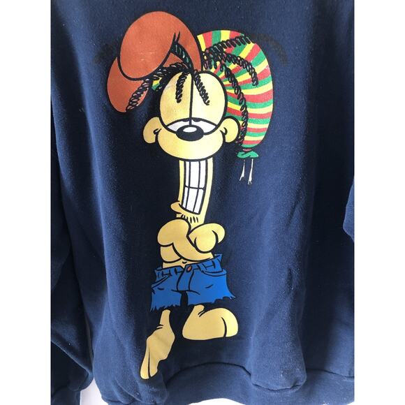 Vintage 1978 Garfield Odie Rasta Stoner Weed Sweatshirt Jim Davis - Picture 6 of 9